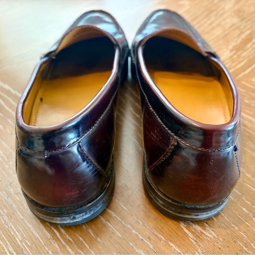Cole Haan Men's Dark Burgundy Leather Slip-Ons